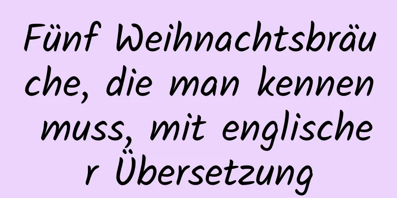 Fünf Weihnachtsbräuche, die man kennen muss, mit englischer Übersetzung