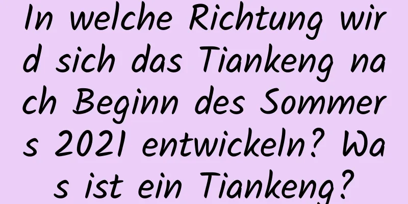 In welche Richtung wird sich das Tiankeng nach Beginn des Sommers 2021 entwickeln? Was ist ein Tiankeng?