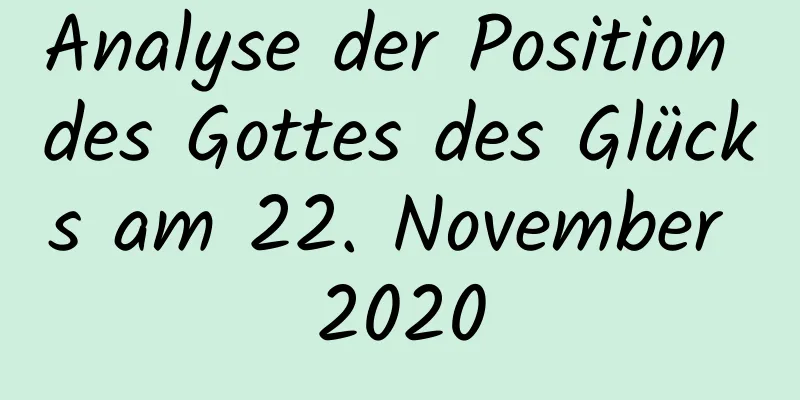 Analyse der Position des Gottes des Glücks am 22. November 2020