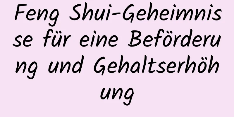 Feng Shui-Geheimnisse für eine Beförderung und Gehaltserhöhung