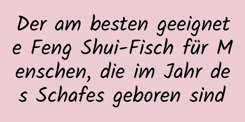Der am besten geeignete Feng Shui-Fisch für Menschen, die im Jahr des Schafes geboren sind