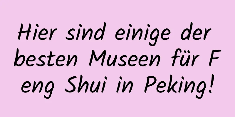 Hier sind einige der besten Museen für Feng Shui in Peking!